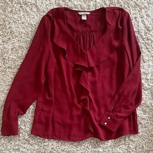 Red Flounce Blouse
